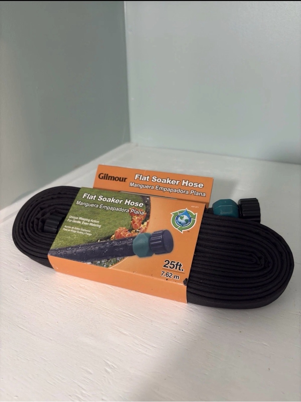Gilmour Flat Weeper Soaker Hose 25 Feet Length - Black